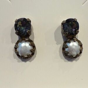 Sorrelli Black and White Drop Earrings